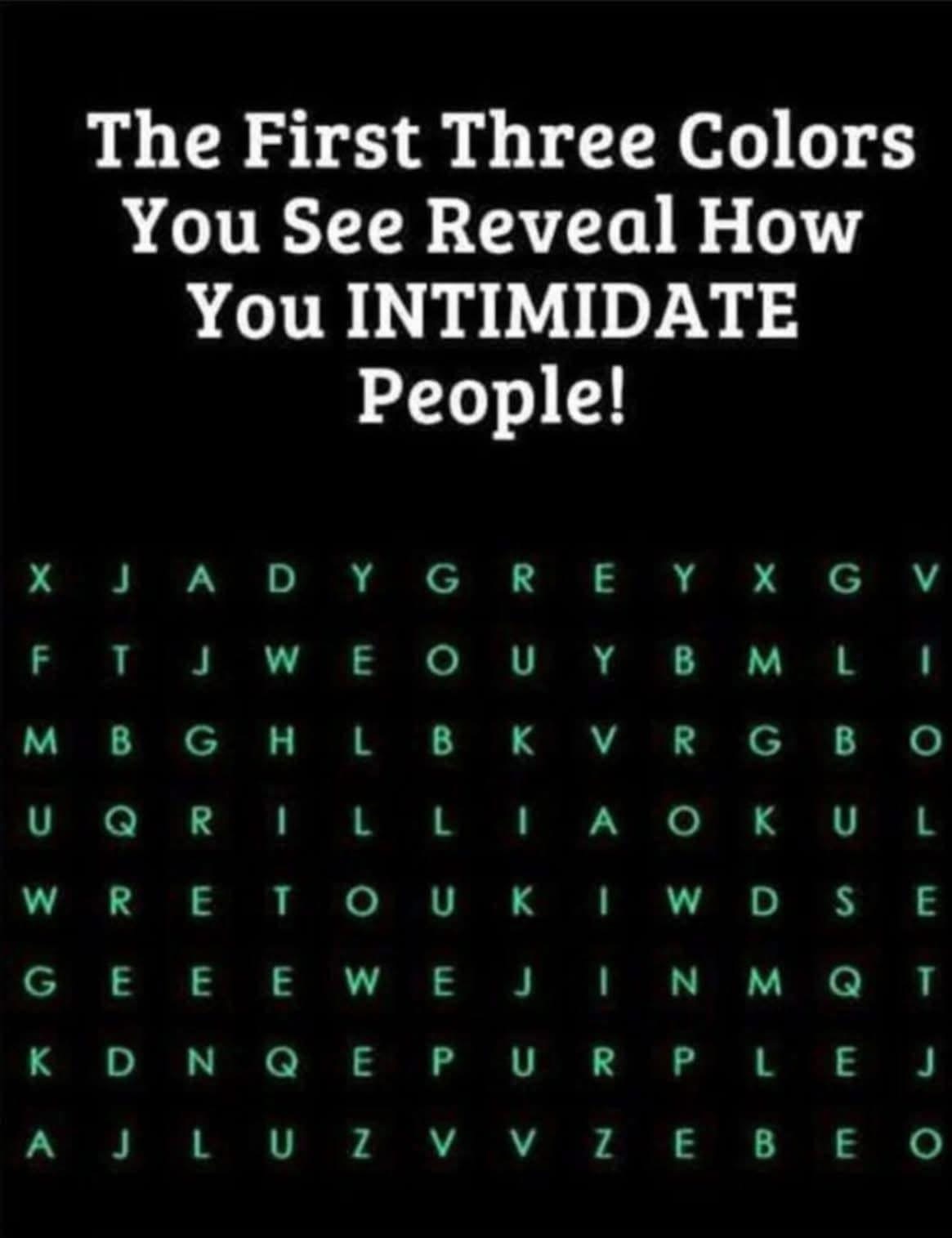 What’s the First Color You See?