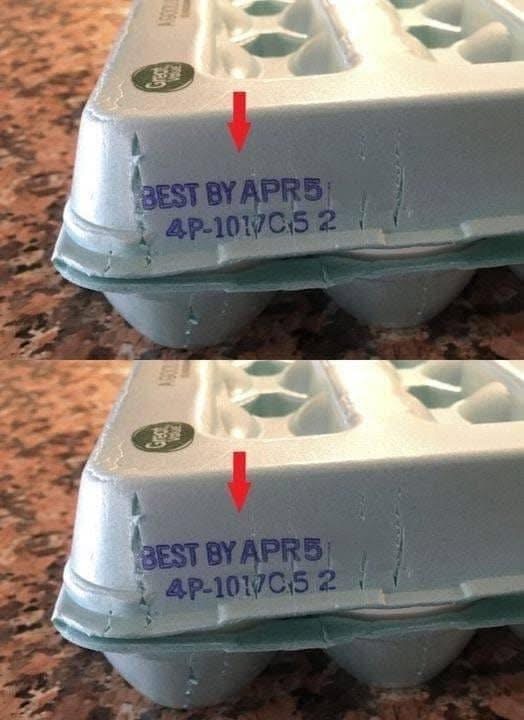 Pay attention to this date from now on. It’s not an ordinary expiration date. After working for years and years in grocery stores, I see that most people just randomly buy eggs without really noticing this detail