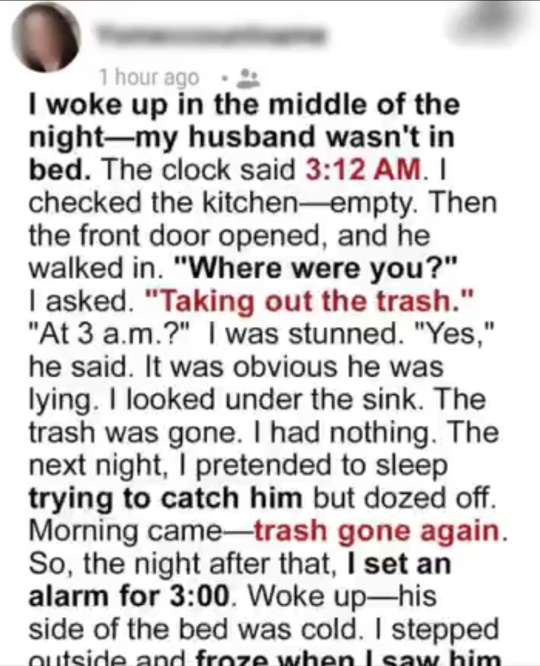 The Midnight Secret: Uncovering the Truth Behind My Husband’s 3 AM Trash Runs