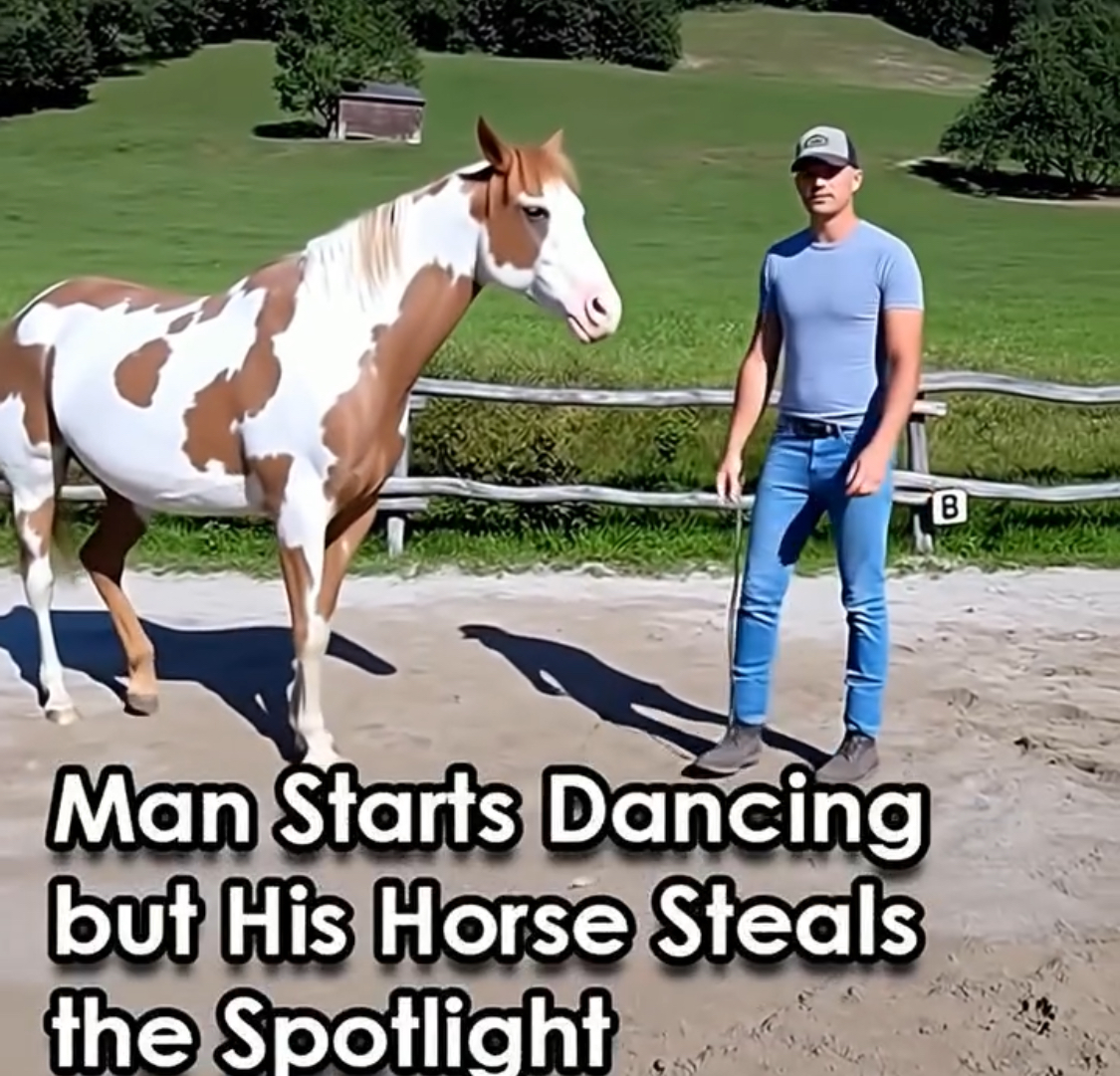 (VIDEO) Man Begins Dancing, but His Horse Takes Center Stage