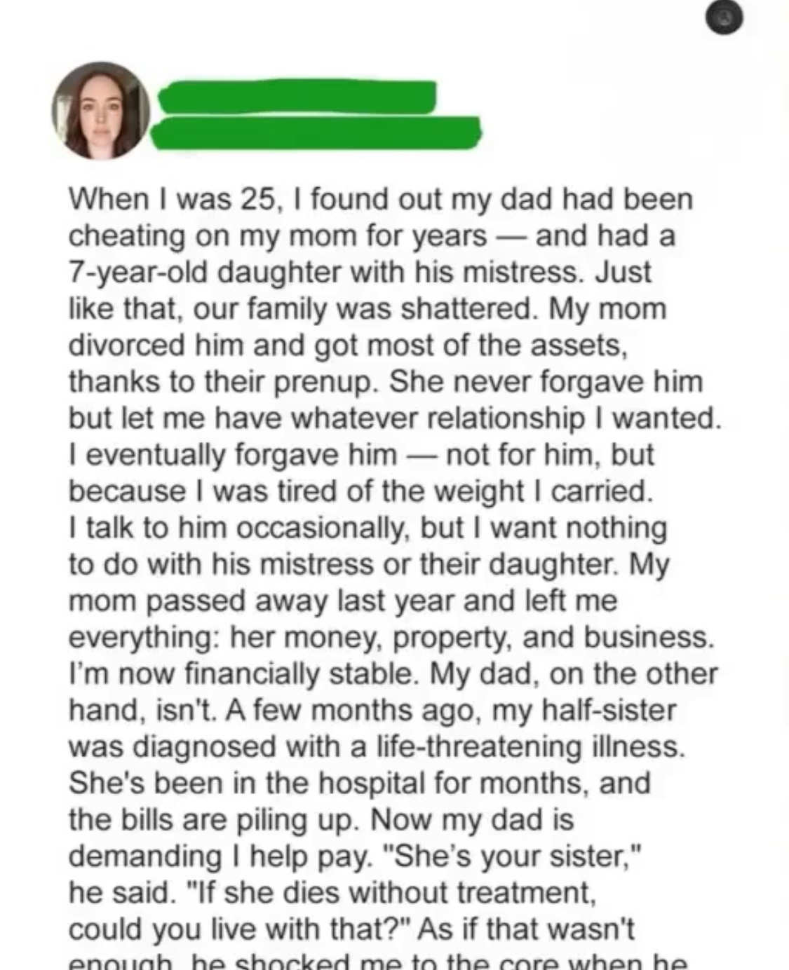 He Cheated, Had a Secret Baby